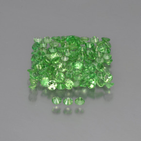 Gemas de granate tsavorita verde natural de 3,73 ct, corte redondo, VS