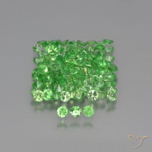 3.98ctw Natural Verde vivo Granate tsavorita, Redondo, VS
