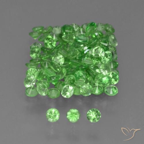 4.10ctw Natural Verde vivo Granate tsavorita, Redondo, VS