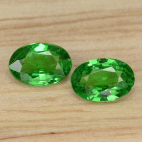 Gemas de granate tsavorita verde natural de 0,85 ct, corte óvalo, VS