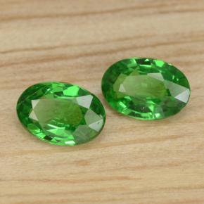 Gemas de granate tsavorita verde natural de 0,85 ct, corte óvalo, VS