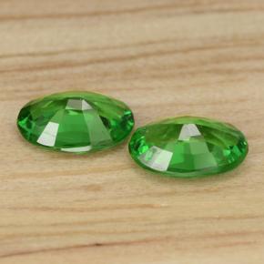 Gemas de granate tsavorita verde natural de 0,85 ct, corte óvalo, VS