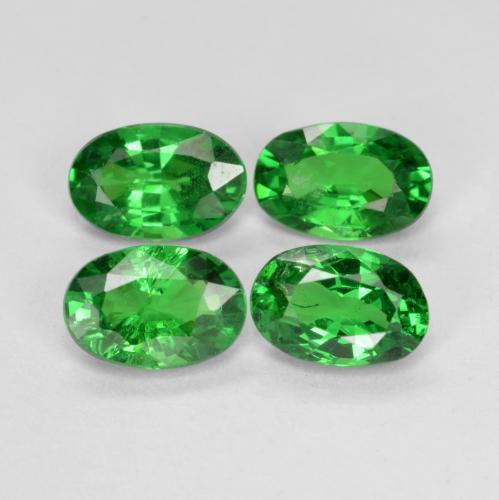 Gemas de granate tsavorita verde natural de 1,95 ct, corte óvalo, VS