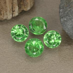 Gemas de granate tsavorita verde natural de 1,01 ct, corte redondo, VS