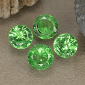 Gemas de granate tsavorita verde natural de 1,01 ct, corte redondo, VS