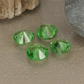 Gemas de granate tsavorita verde natural de 1,01 ct, corte redondo, VS