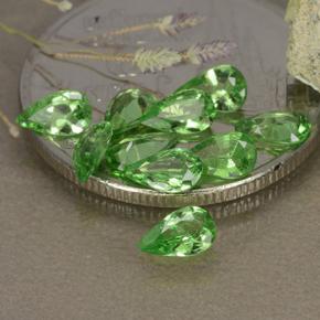 Gemas de granate tsavorita verde natural de 1,48 ct, en forma de pera, VS