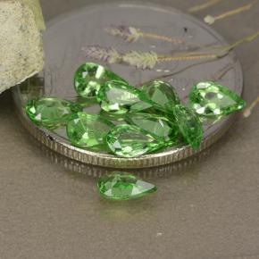 Gemas de granate tsavorita verde natural de 1,48 ct, en forma de pera, VS