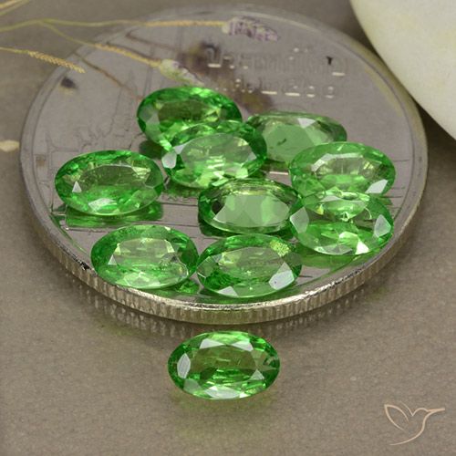 2.33ctw Natural Verde claro Granate Tsavorita, Ovalada, VS
