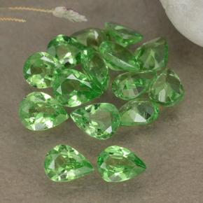 Gemas de granate tsavorita verde natural de 2,07 ct, en forma de pera, VS