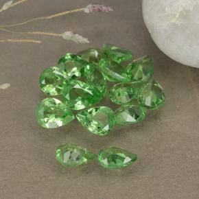 Gemas de granate tsavorita verde natural de 2,07 ct, en forma de pera, VS
