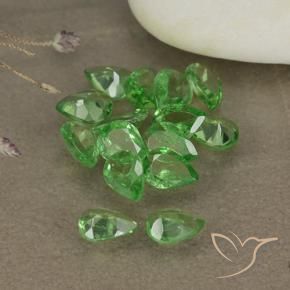 Gemas de Granate tsavorita Verde claro natural de 1.98 ct, En forma de pera, VS