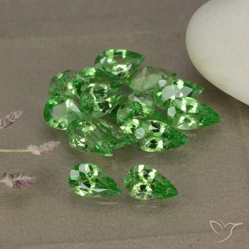 3.33ctw Natural Verde claro Granate tsavorita, En forma de pera, VS