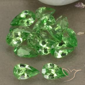 Gemas de Granate tsavorita Verde eléctrico natural de 3.12 ct, En forma de pera, VS