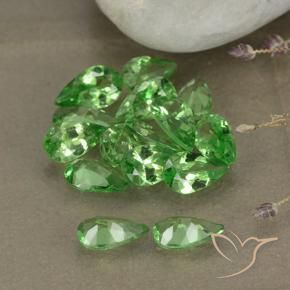 Gemas de Granate tsavorita Verde eléctrico natural de 3.12 ct, En forma de pera, VS