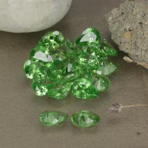 Gemas de granate tsavorita Verde claro natural de 2.97 ct, En forma de pera, VS