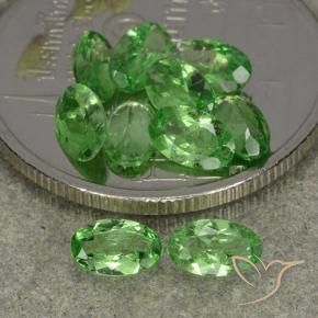 Gemas de Granate tsavorita Verde natural de 2.16 ct, Ovalada, VS