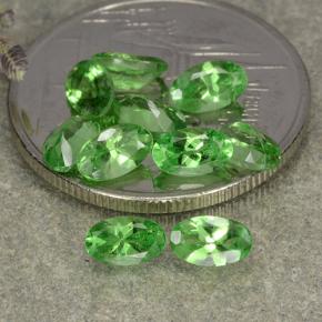 Gemas de granate tsavorita Verde vivo natural de 2.98 ct, Corte Óvalo, VS