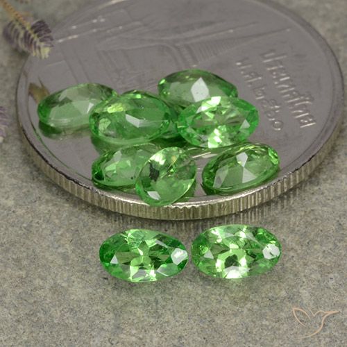 2.21ctw Natural Verde vivo Granate Tsavorita, Ovalada, VS