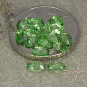Gemas de Granate tsavorita Verde vivo natural de 3.01 ct, Ovalada, VS
