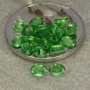 Gemas de granate tsavorita verde natural de 3,03 ct, corte óvalo, VS