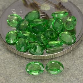 Gemas de granate tsavorita verde natural de 3,03 ct, corte óvalo, VS