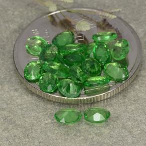 Gemas de granate tsavorita verde natural de 3,03 ct, corte óvalo, VS