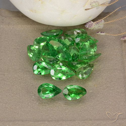 3.47ctw Natural Verde claro Granate tsavorita, En forma de pera, VS