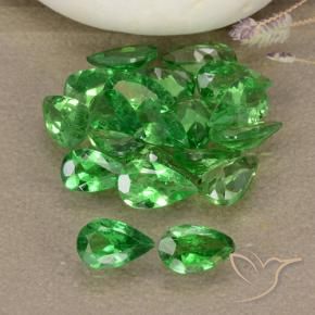 Gemas de Granate tsavorita Verde claro natural de 3.47 ct, En forma de pera, VS