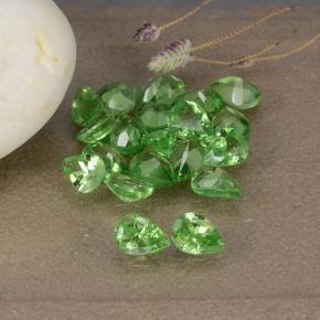 Gemas de granate tsavorita verde natural de 3,14 ct, en forma de pera, VS