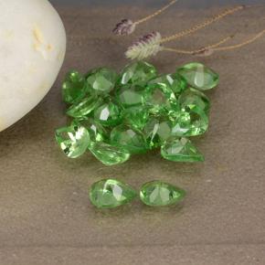 Gemas de granate tsavorita verde natural de 3,14 ct, en forma de pera, VS
