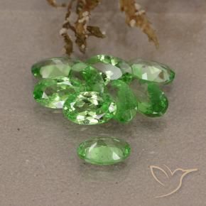 Gemas de Granate tsavorita Verde vivo natural de 2.59 ct, Ovalada, VS