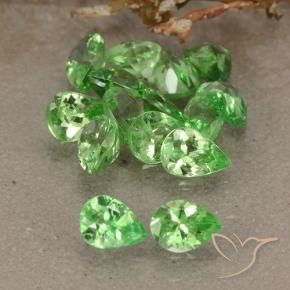 Gemas de Granate tsavorita Verde vivo natural de 2.56 ct, En forma de pera, VS