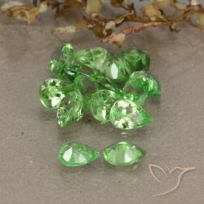Gemas de Granate tsavorita Verde vivo natural de 2.56 ct, En forma de pera, VS
