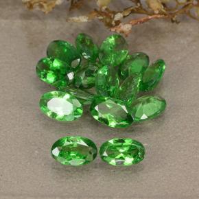 Gemas de granate tsavorita verde natural de 3,21 ct, corte óvalo, VS