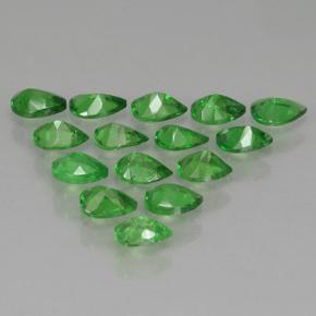Gemas de granate tsavorita Verde medio natural de 2.29 ct, En forma de pera, VS