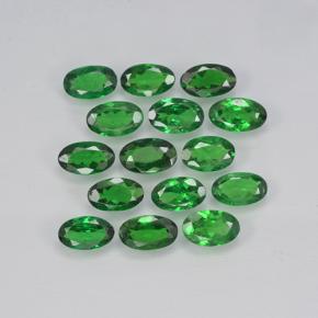Gemas de granate tsavorita verde natural de 3,24 ct, corte óvalo, VS