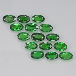 Gemas de granate tsavorita verde natural de 3,24 ct, corte óvalo, VS