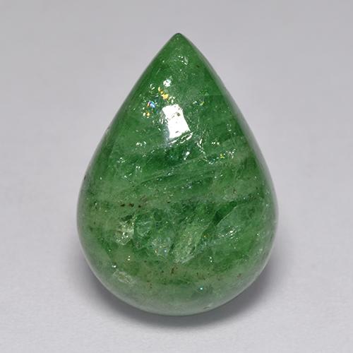 Granate tsavorita verde natural de 12,26 ct, en forma de pera, translúcido