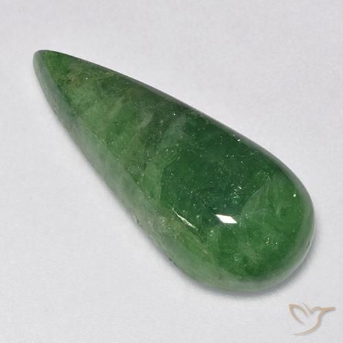 10.89ct Natural Verde terroso Granate Tsavorita, En forma de pera, Translúcido