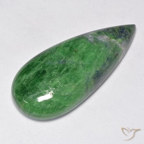 29.23ct Natural Verde oscuro Granate Tsavorita, En forma de pera, Opaco