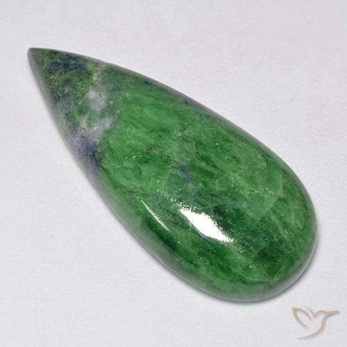 Granate tsavorita Verde oscuro natural de 29.23 ct, En forma de pera, Opaco