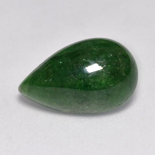 granate tsavorita Verde oscuro natural de 5.35 ct, En forma de pera, Translúcido