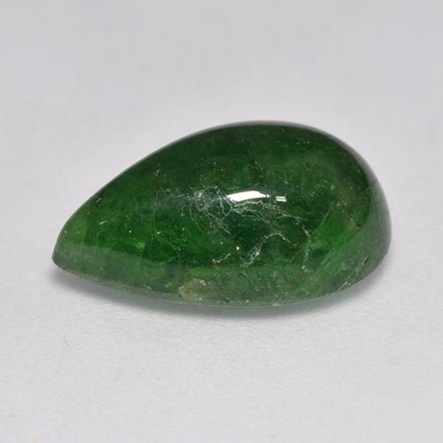 granate tsavorita Verde oscuro natural de 5.35 ct, En forma de pera, Translúcido