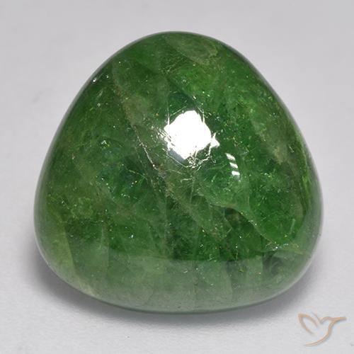 15.24ct Natural Verde oscuro medio Granate Tsavorita, Trillón, Translúcido