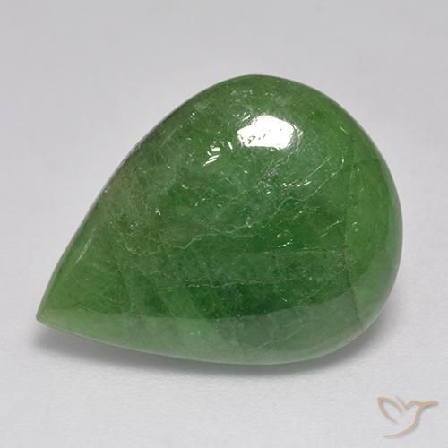Granate tsavorita Verde medio natural de 9.99 ct, En forma de pera, Translúcido