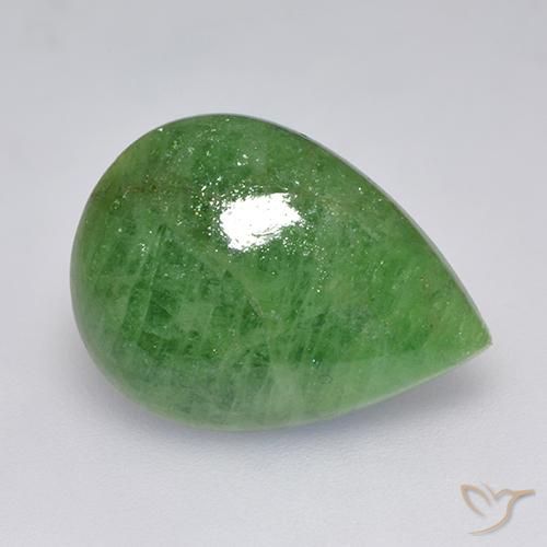Granate tsavorita Verde lima natural de 10.24 ct, En forma de pera, Translúcido
