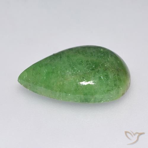 Granate tsavorita Verde lima natural de 10.24 ct, En forma de pera, Translúcido