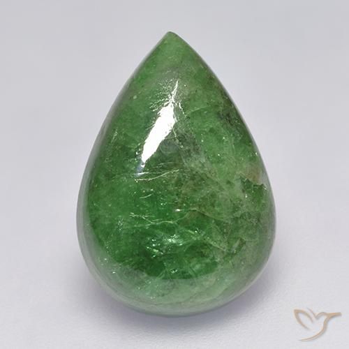 10.68ct Natural Verde cromo Granate Tsavorita, En forma de pera, Translúcido
