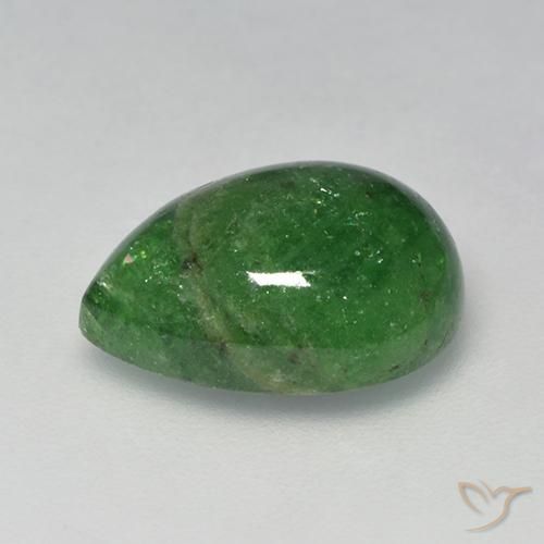 Granate tsavorita Verde bosque natural de 6.73 ct, En forma de pera, Translúcido